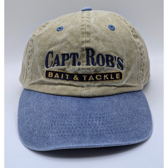 Capt. Rob's Bait And Tackle Hat Fishing Strap Back Cap Captain Nature Outdoors - Picture 2 of 5